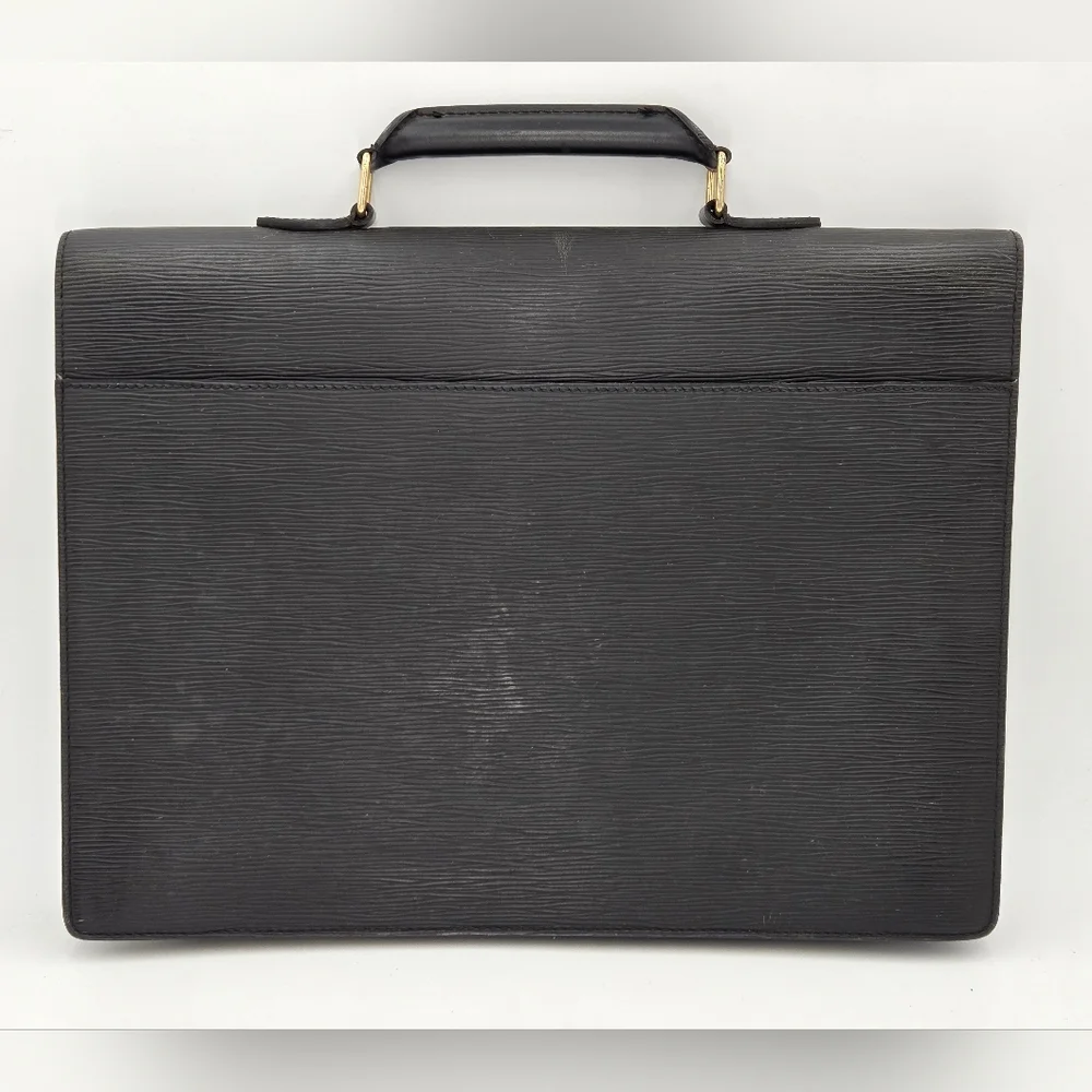 Louis Vuitton Serviette Ambassadeur Briefcase in Black Epi Leather SR1011